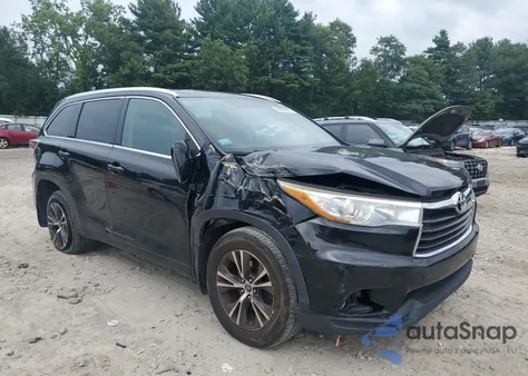 2016 Toyota Highlander Xle z USA, uszkodzony, nr VIN 5TDJKRFH8GS252540